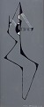 Sigfrid Bhamba, listed Swedish artist. 
Oil on canvas.
Cubist composition.