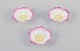 Three small 
French Art 
Nouveau bowls 
in faience.
Floral ...