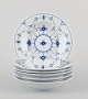 L'Art presents: 

Royal 
Copenhagen Blue 
Fluted Plain.
A set of six 
deep plates.