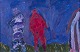 Lars Bertle, 
Swedish artist.
Oil on canvas.
Two people ...