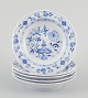 Meissen, Germany. A set of five small Blue Onion pattern porcelain plates.
