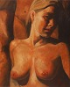 "Composition 
with a nude 
woman" 
Beautiful 
classic oil ...