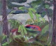 L'Art presents: 
V. 
Axelsson, 
Swedish artist.
Oil on canvas.
Modernist 
landscape.