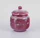 Edgar Böckman (1890-1981) for Höganäs, Sweden, lidded stoneware jar.
Lustre glaze.