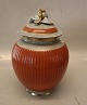 212-2781 RC 
Grey lidded 
vase with 
orange and gold 
25 cm  ...