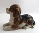 Royal 
Copenhagen. 
Porcelain 
figure. Lying 
Beagle. Model 
...