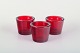 Scandinavian designer.
Three tealight holders in red glass.