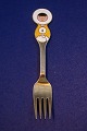 Michelsen 
Christmas fork 
1969 of Danish 
gilt sterling 
silver