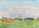 Kielberg, Ole 
(1911 - 1985) 
Denmark: Cows 
and horses on 
...