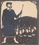 Åke Holm
Woodcut with 
biblical motif.