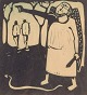 Åke Holm
Woodcut with 
biblical motif.