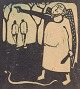 Åke Holm
Woodcut with 
figural 
composition.