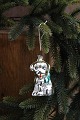 K&Co. presents: 
Old 
Christmas tree 
ornament in the 
shape of a 
small dog in 
glass from 
around 1950...
