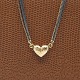 Per Borup; Clasp of 14k gold with chain of oxidized silver and 14k gold