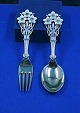 Michelsen set 
Christmas spoon 
and fork 1929 
of Danish ...