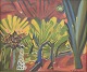 C. Grahn, Swedish artist.
Abstract composition with trees and figure.
Oil on panel.
