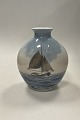 Bing and 
Grondahl Art 
Nouveau Vase 
with ship No. 
8779 / 506