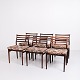 Set of Six 
Dining Chairs - 
Rosewood & 
Floral Seat - 
...