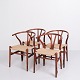 Set of Four 
Wishbone-Chairs 
- Model CH24 - 
Mahogany & ...