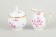 L'Art presents: 
Holloháza, 
Hungary
Creamer and 
lidded sugar 
bowl, mid-20th 
century.