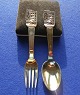 Antikkram 
presents: 
The little 
Match-Seller 
children's 
cutlery in 
Danish 
gold-plated 
solid silver. 
Set spoon & 
fork