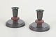 L'Art presents: Pair of Swedish bronze candlesticks.Circa 1940s.
