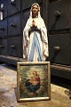 K&Co. presents: 
Antique 
hand-painted 
watercolor 
painting of 
Madonna with 
the Child 
Jesus, in old 
silver frame...