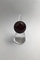 Georg Jensen 
Sterling Silver 
Ring No. 90 C 
(Red Brown 
Agate)
