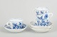 Meissen Blue Onion Pattern, four espresso cups with matching saucers.