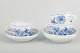 Meissen Blue Onionthree coffee cups with matching saucers.