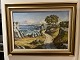 MR Retro Design 
presents: 
The 
painting is a 
landscape motif 
framed in a 
gold frame and 
depicts a 
coastline with 
...