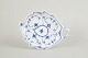 Royal CopenhagenBlue Fluted Half Lace Dish with Handle, circa 1920s.