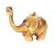 Aabenraa Antikvitetshandel presents: Ole Lynggard, Copenhagen, 14kt gold elephant clasp with 0,05ct diamond. L: ...