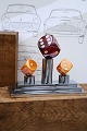 K&Co. presents: Decorative, old game trophy in chrome with 3 large dice in colored acrylic...