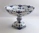 Lundin Antique presents: Royal Copenhagen. Blue fluted, full lace. Cake bowl on foot. Model 1020. Height 14.5 ...
