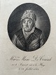 Kobberstik af J.F. Clemens - Portræt af Madame Marie de ...