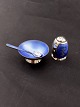 Middelfart Antik presents: Salt pepper set sterling silver with enamel