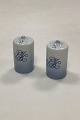 Danam Antik presents: Bing and Grondahl Blue Tone Hotel with Logo Salt and Pepper Shakers