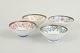 L'Art presents: Set of 4 small Chinese porcelain bowls, hand decorated.