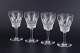 L'Art presents: French Crystal, Set of 4 White Wine Glasses.
