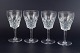 L'Art presents: French Crystal, Set of four Red Wine Glasses.