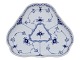 Antik K presents: Blue Fluted Half LaceTriangular dish 21 cm.