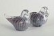 L'Art presents: Fm Konstglas, set of 2 ducks, glass sculptures.
