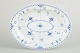 L'Art presents: Royal Copenhagen Blue Fluted Half Lace, oval dish.