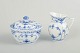 L'Art presents: Royal Copenhagen Blue Fluted Half Lace, sugar bowl and creamer.