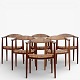 Roxy Klassik presents: Hans J. Wegner / Johannes Hansen.JH 501 - Set of 6 'The Chair' dining chairs in ...