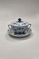Danam Antik presents: Royal Copenhagen Blue Fluted Plain Bouillon Cup with Saucer No. 2199