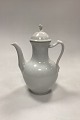 Danam Antik presents: Royal Copenhagen Josephine, White Curved Coffee Pot No. 128