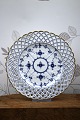 Antique Blue Fluted plate with openwork edge and gold ...