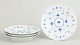 Royal Copenhagen Blue Fluted Plain set of four lunch/salad plates.
